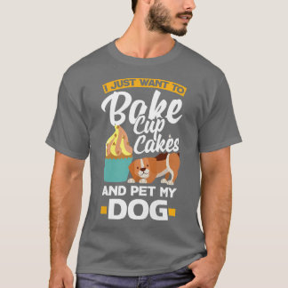 Camiseta Womens Cupcake Baking Dog Owner 