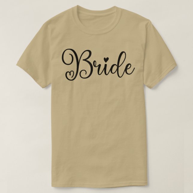 Camiseta Womens Cute Bride Funny Wedding Party And Bachelor (Frente do Design)