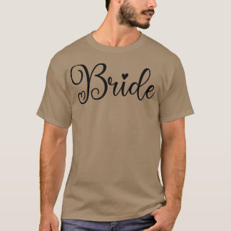 Camiseta Womens Cute Bride Funny Wedding Party And Bachelor