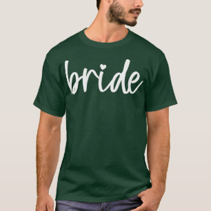 Camiseta Womens Cute Bride Script Font Pocket Design Bachel