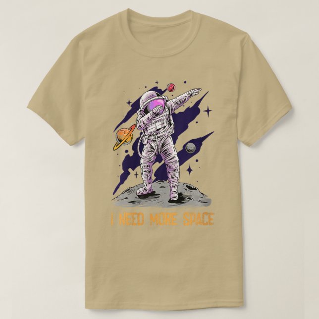 Camiseta Womens Dabbing space Explorer VNeck (Frente do Design)