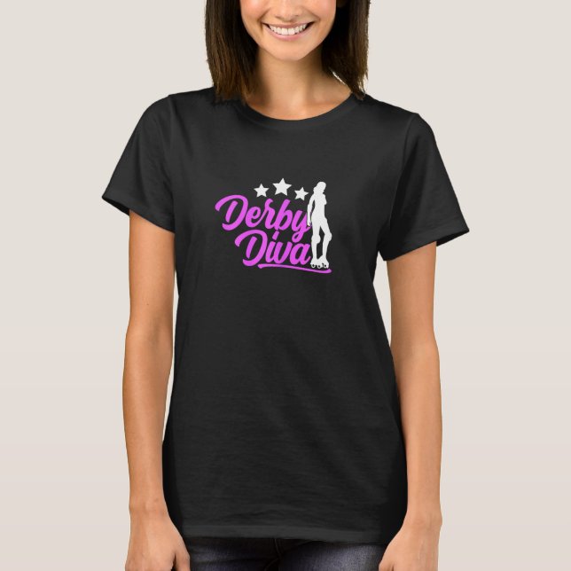 Camiseta Womens Derby Diva Roller Derby (Frente)