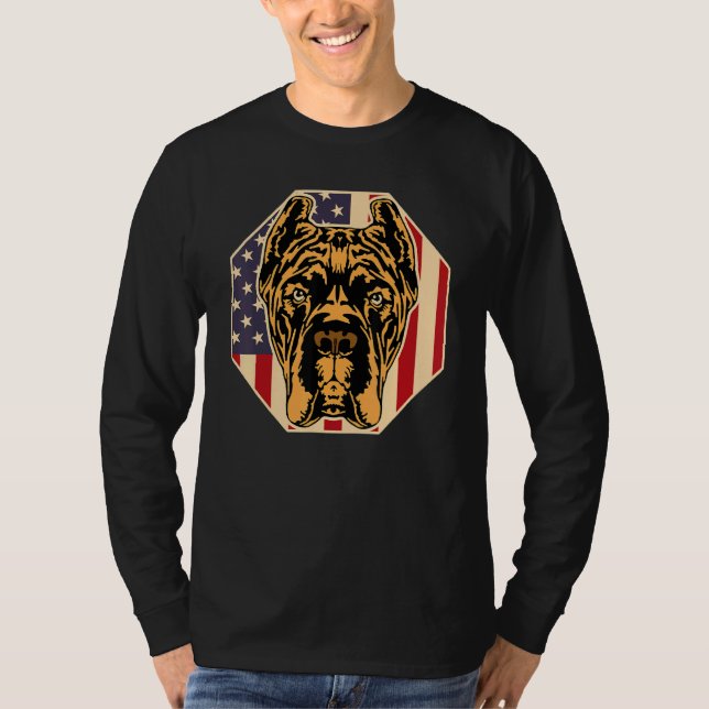 Camiseta Womens Dog  USA Flag Cane Corso Mom 2 (Frente)