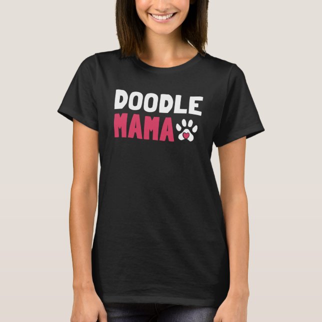 Camiseta Womens Doodle Mama Labradoodle Goldendoodle (Frente)