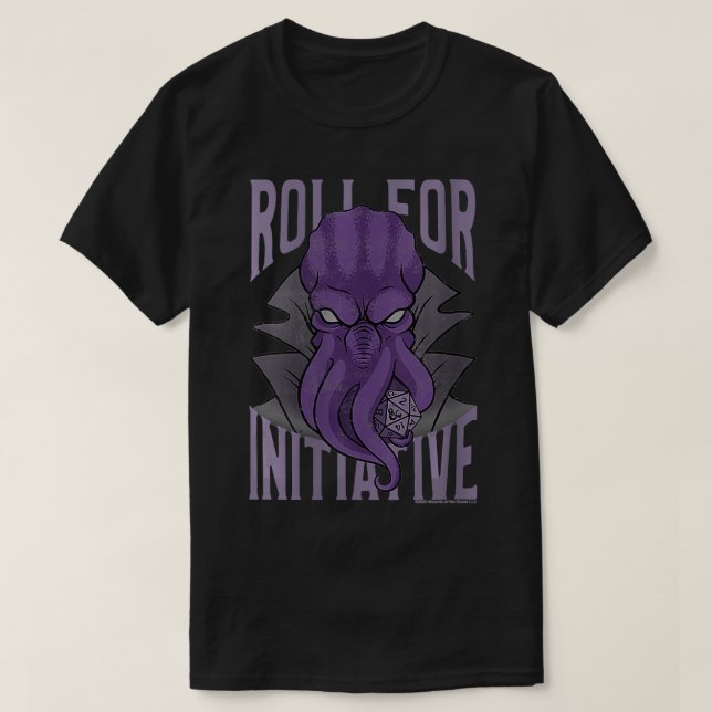 Camiseta Womens Dungeons & Dragon Illithid Roll Para Inicia (Frente do Design)