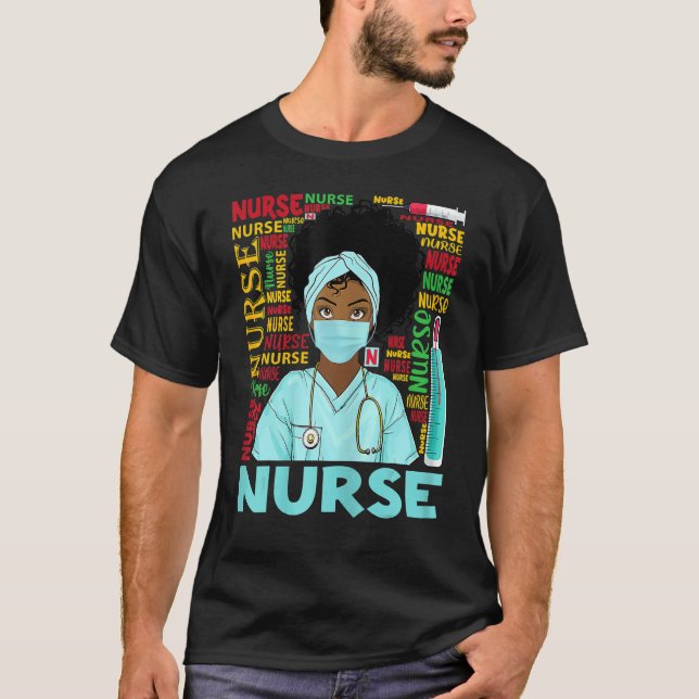 Camiseta Womens Dy Black Nurse Week 2022 Costume Black Hist (Frente)