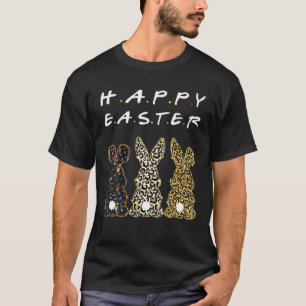 Camiseta Womens Easter Day Cute Bunny Rabbit Leopard