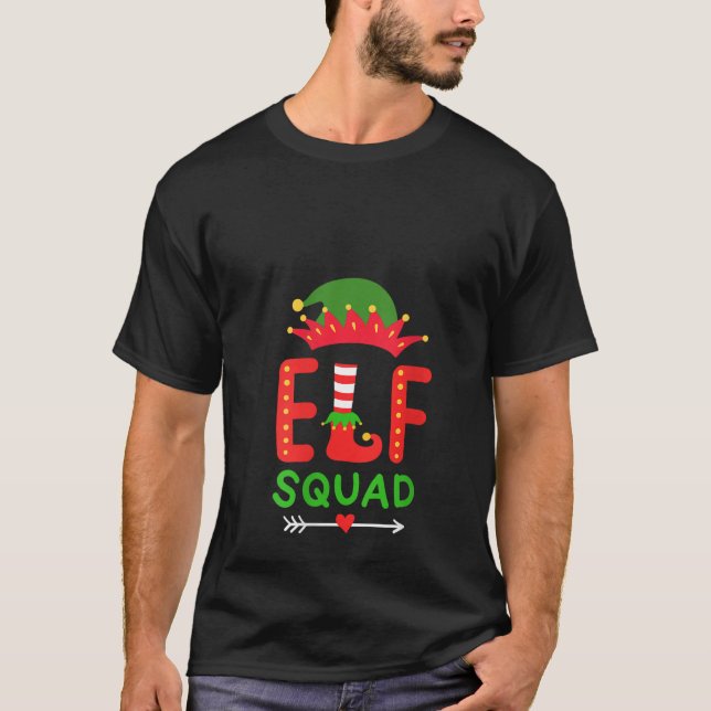 Camiseta Womens Elf Squad Christmas Matching V Neck  (Frente)
