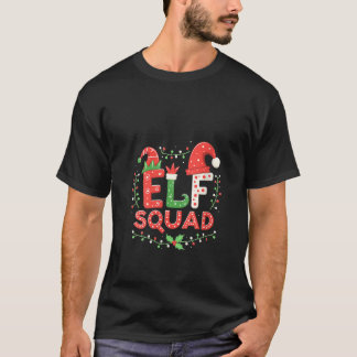 Camiseta Womens Elf Squad Pajamas Xmas Funny Elf Family Chr