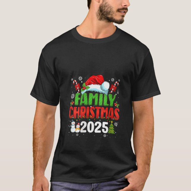 Camiseta Womens Family Christmas 2025 Matching Outfit Santa (Frente)