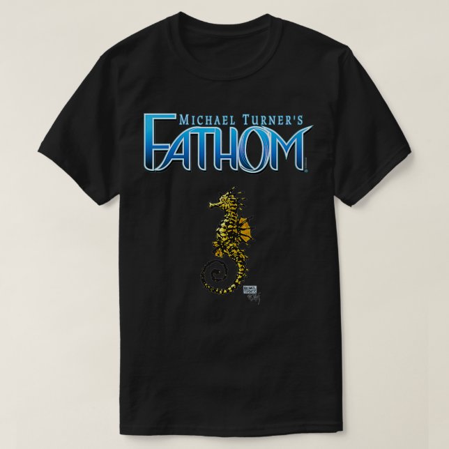 Camiseta Womens Fathom Blue Logo com Ernie the se (Frente do Design)