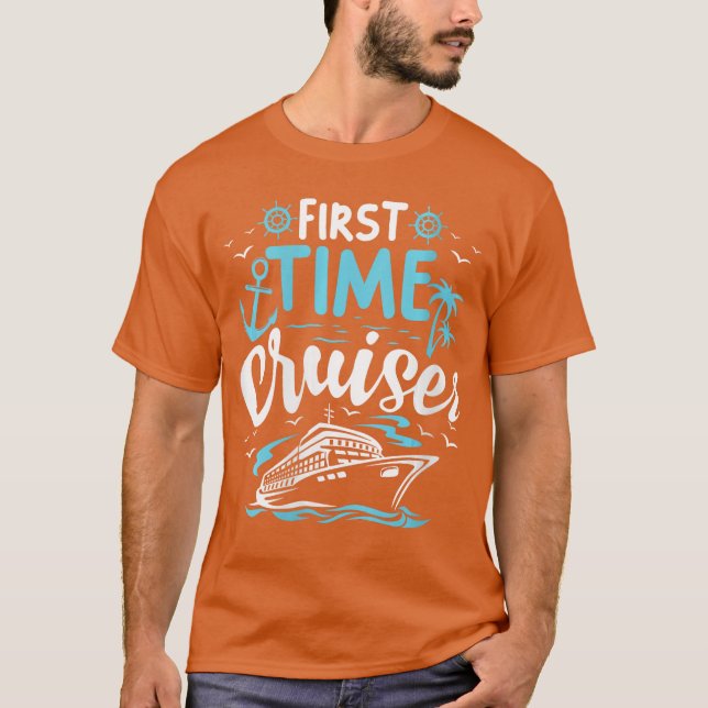 Camiseta Womens Firstime Cruiser First Cruise Ship Vacation (Frente)