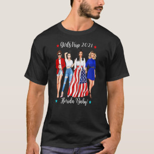 Camiseta Womens Florida Baby Legal Girls Trip 2021 Womens V