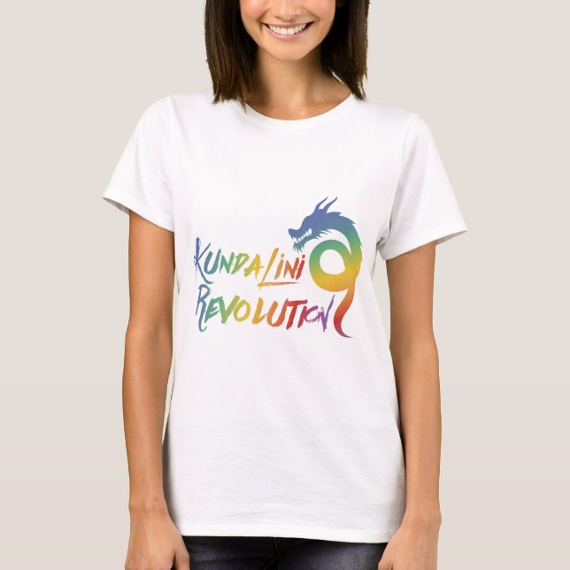 Camiseta Womens Flow Top Rainbow Dragon Kundalini (Frente)