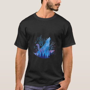 Camiseta Womens Forest Animal Wolf Wildlife Werewolf Howl