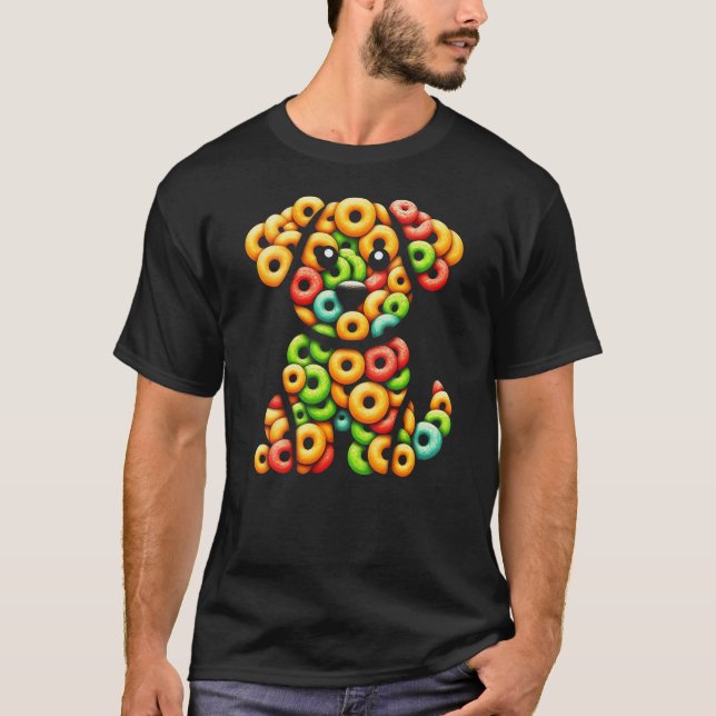 Camiseta Womens Fruit Loops Cat A Rainbow (Frente)