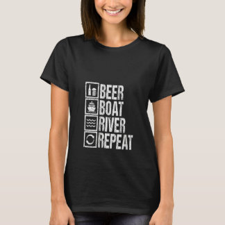 Camiseta Womens Funny Drinker River Sailing Drinking Beer B