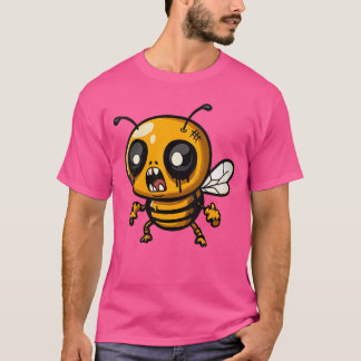 Camiseta Womens Funny Halloween Honey Bee Zombie Comic VNec