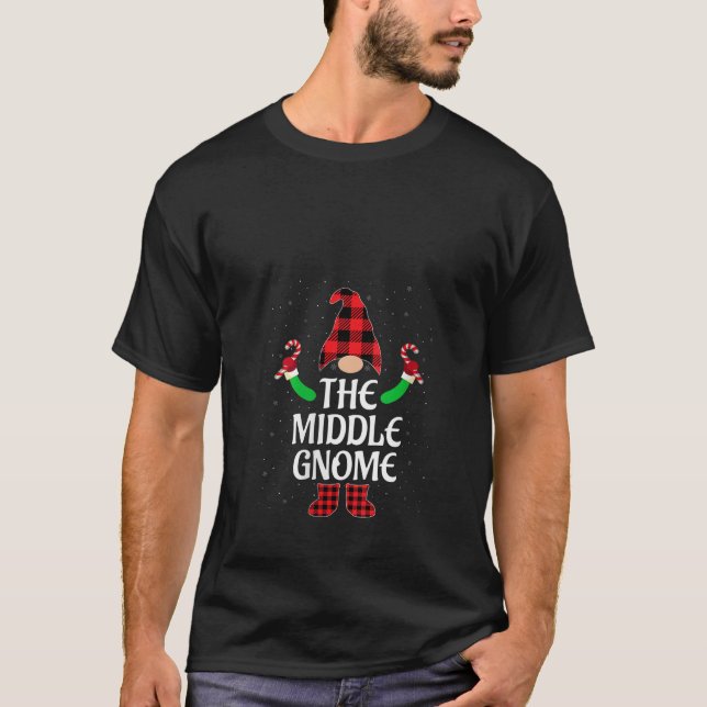 Camiseta Womens Funny The Middle Gnome Matching Family Ugly (Frente)