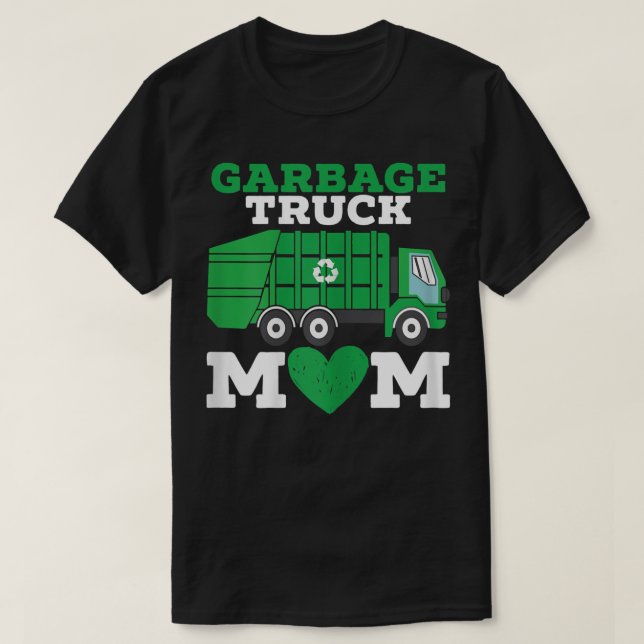 Camiseta Womens Garbage Truck Mom Waste Management Recyclin (Frente do Design)