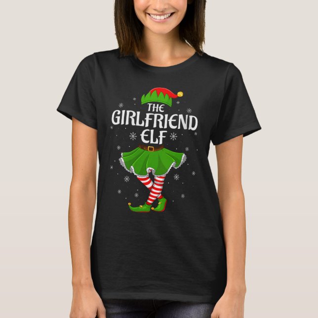 Camiseta Womens Girlfriend Elf Christmas Family Girls Women (Frente)