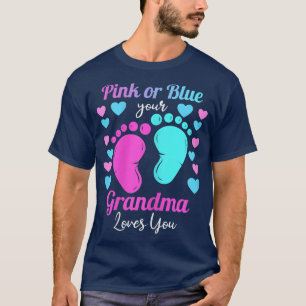 Camiseta Womens Grandma Loves You  Gender Reveal 