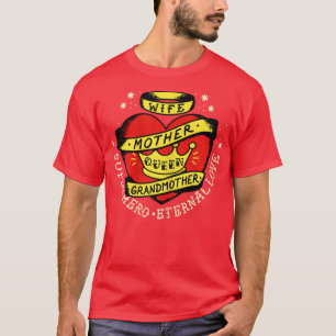 Camiseta Womens Grandma Wife Mother Grandmother Grandma 