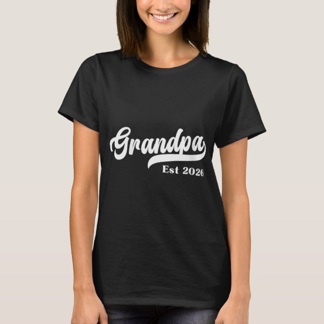 Camiseta Womens Grandpa Est 2026 New Grandfather Design V-n (Frente)