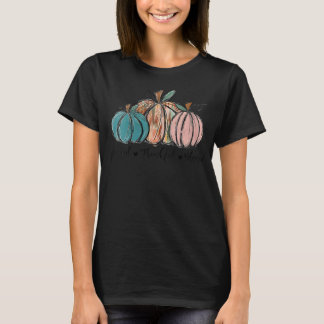 Camiseta Womens Grateful Thankful Blessed Pumpkin Fall Than