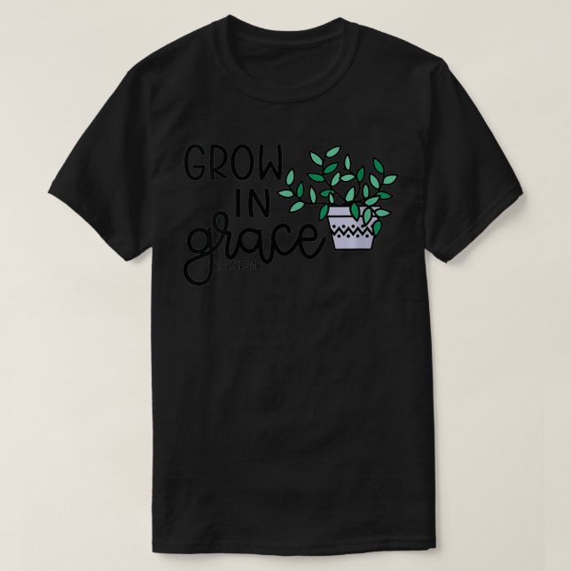 Camiseta Womens Grow In Grace Succulent Plant Faith Christi (Frente do Design)