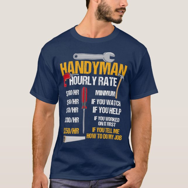 Camiseta Womens Handyman de Taxa Horária (Frente)