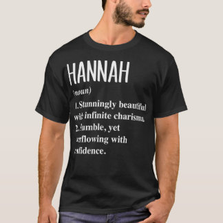 Camiseta Womens Hannah First Name Definição Personalizada G