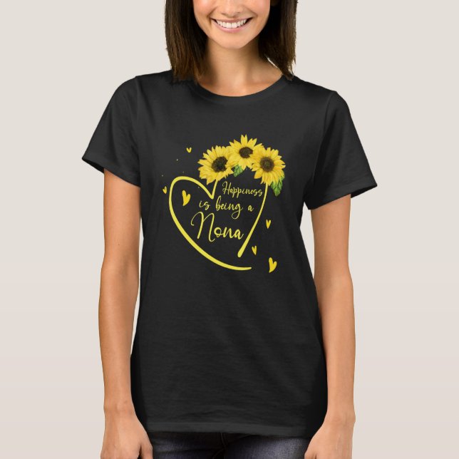 Camiseta Womens Happiness Is Being A Nona Sunflower (Frente)