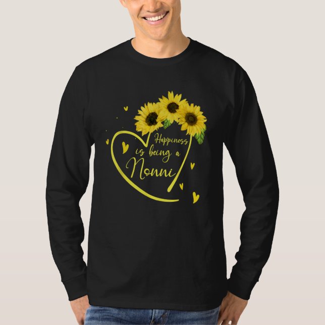 Camiseta Womens Happiness Is Being A Nonni Sunflower (Frente)