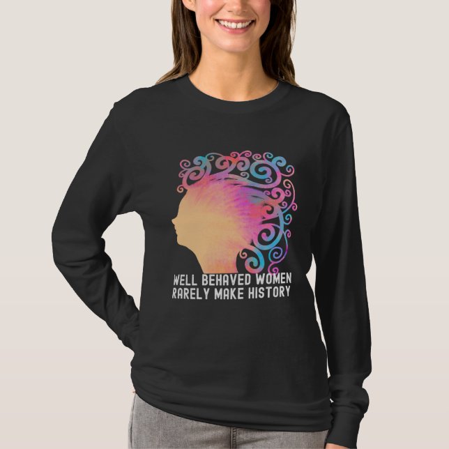 Camiseta Women's History Month  Party Quotes Family (Frente)