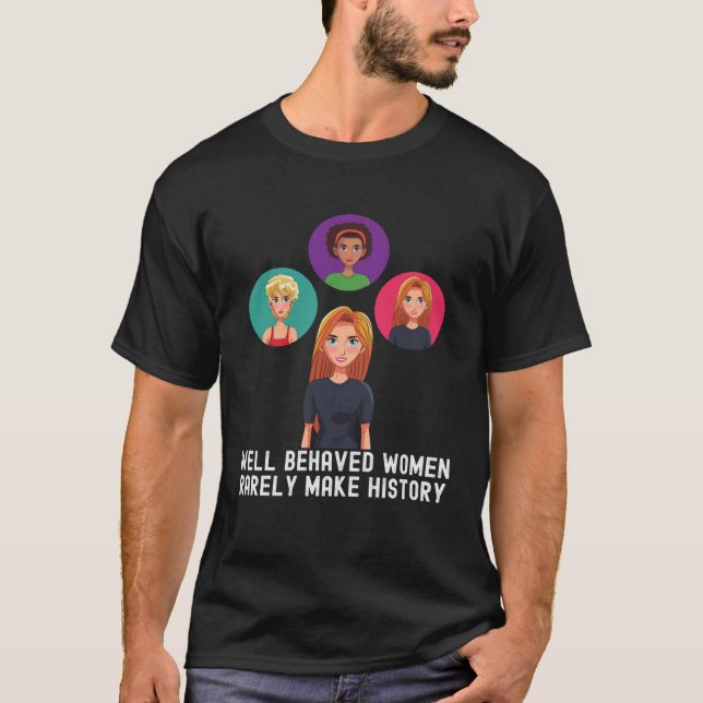 Camiseta Women's History Month  Quotes Fans Family (Frente)