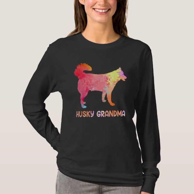 Camiseta Womens Husky Dog Costume Mother s Day Siberian Hus (Frente)