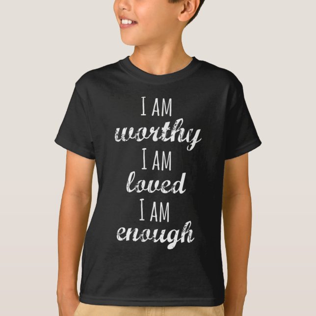 Camiseta Women's I Am Worthy Motivational Christian  (Frente)