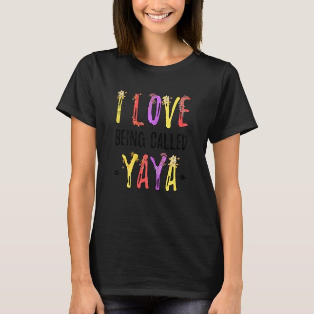 Camiseta Womens I Love Being Called Yaya Sunflower Mother's (Frente)