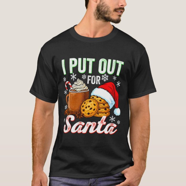 Camiseta Womens I Put Out For Santa Funny Xmas Christmas Co (Frente)