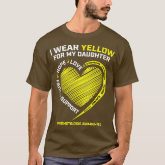 Camiseta Womens I Wear Yellow For My Daughter Parent Endome