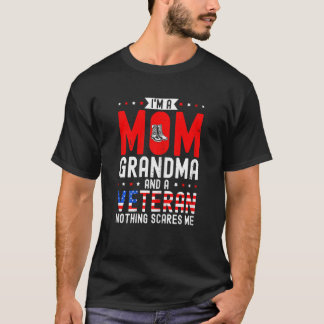 Camiseta Womens I'm A Mom Grandma And A Veteran Female Vete