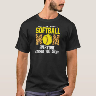 Camiseta Womens I'm the crazy softball mom softball mom sof
