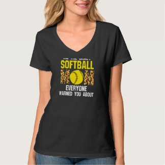 Camiseta Womens I'm the crazy softball mom softball mom sof