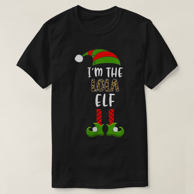 Camiseta Womens I'm The Lola Elf  Matching Christmas Family (Frente do Design)