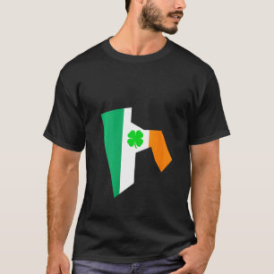 Camiseta Womens Irish Flag Rhode Island State Rua de Patric