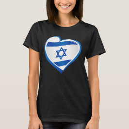 Camiseta WOMENS, Israel Flag Heart