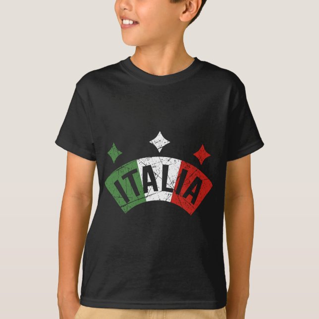 Camiseta Womens Italia Flag Italiano Distingue a Família It (Frente)