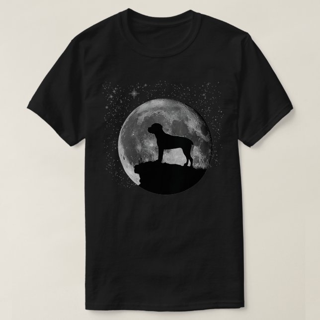 Camiseta Womens Italian Mastiff Cane Corso Moon VNeck  (Frente do Design)