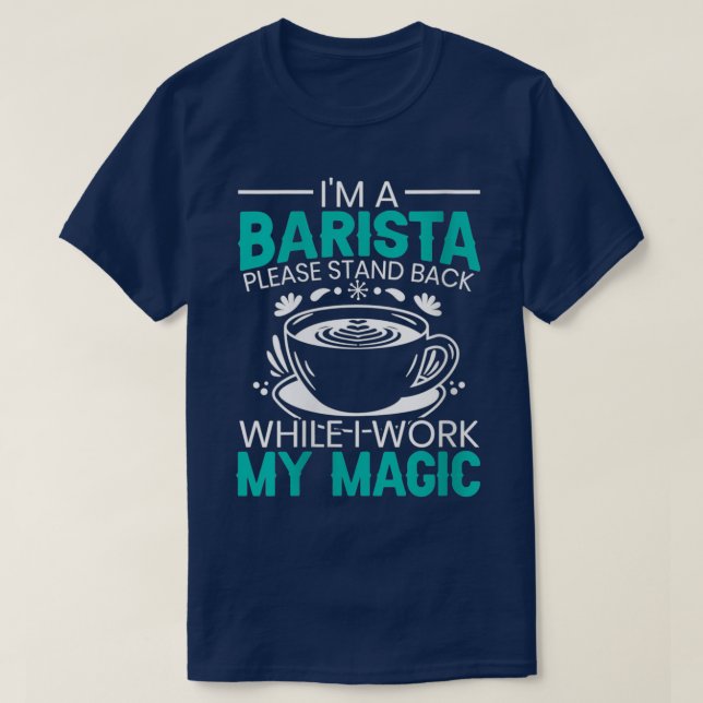 Camiseta Womens Ix27m Um Barista De Café Barista Espr (Frente do Design)